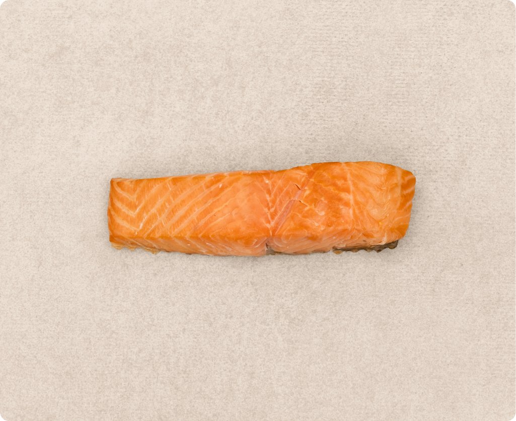 Heiss geräucherter Lachs
