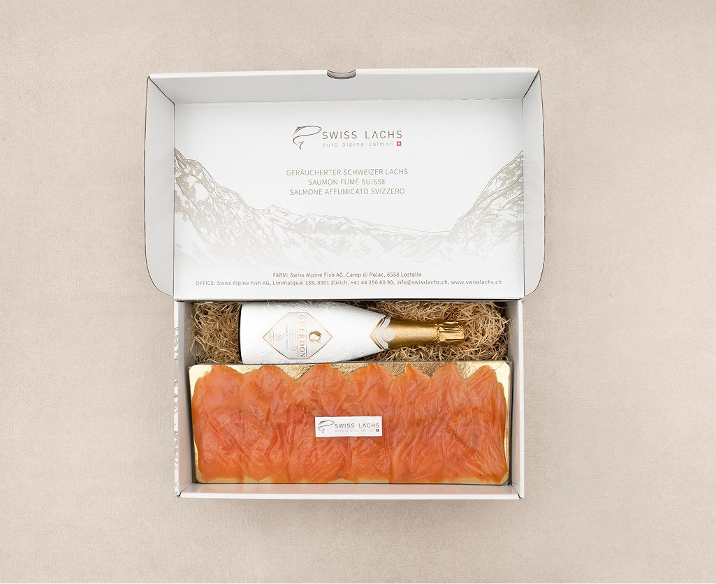 Rauchlachs-Filet und Premium Champagner